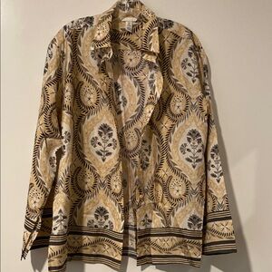 Vintage Patterned Anthropologie H&M Zara Madewell J Crew Mango Oversized Shirt